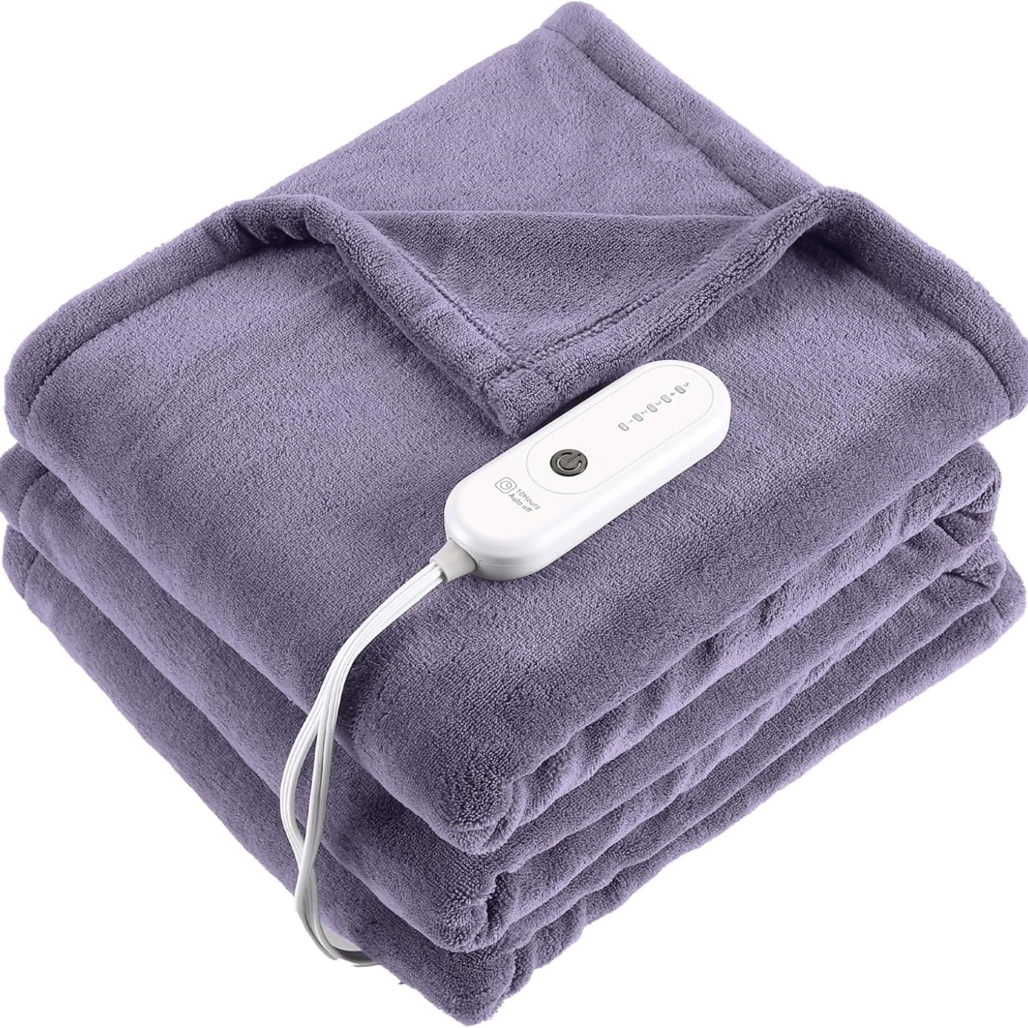 Electric Blanket Twin Size - 62"x84" Heated Blanket with Overheating Protection, Extremely Cozy Soft Fast Heating with 5 Levels &amp; 10 Hours Auto Off, Lavender Purple