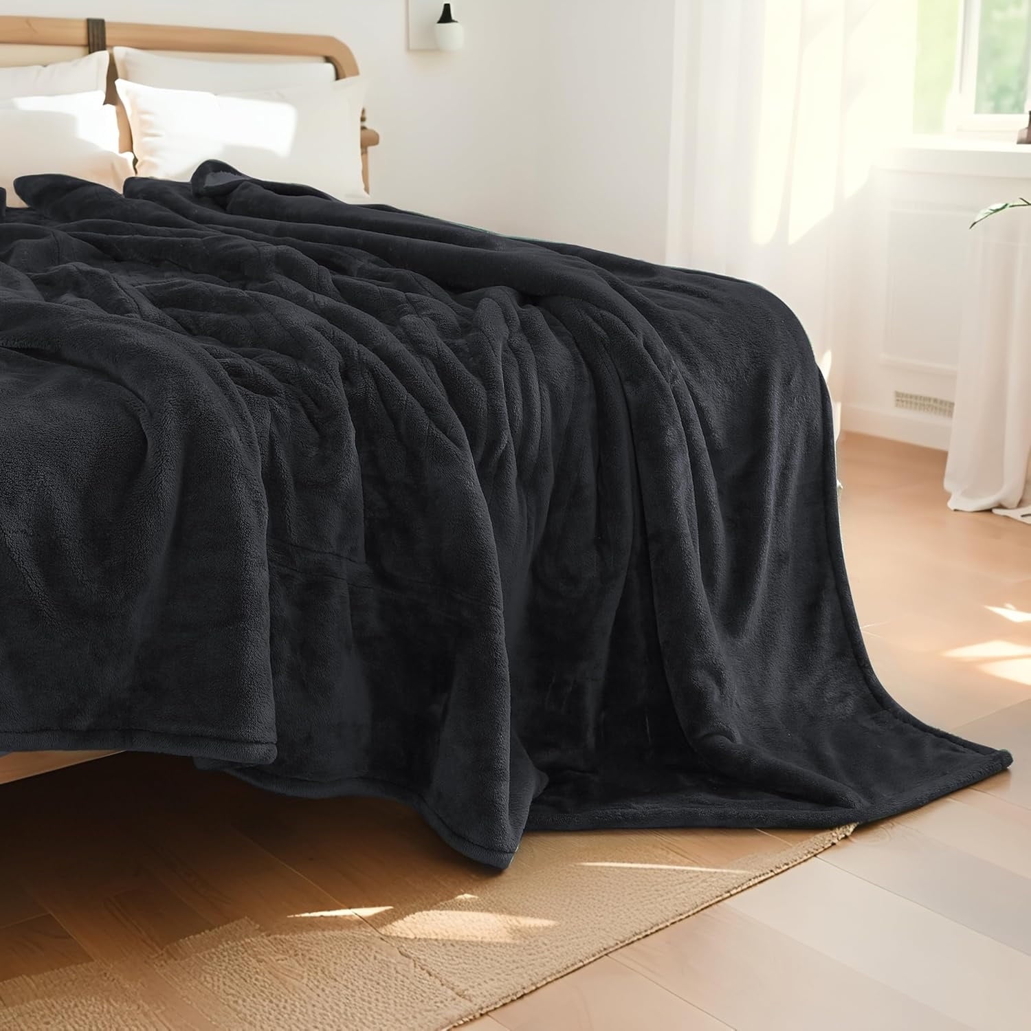 Electric Heated Blanket Full Size 72"x84", Cozy Large Oversized, 4 Heating Levels &amp; 10 Hours Auto Off, Cozy for Bed, Sofa, &amp; Office, Machine Washable, Black