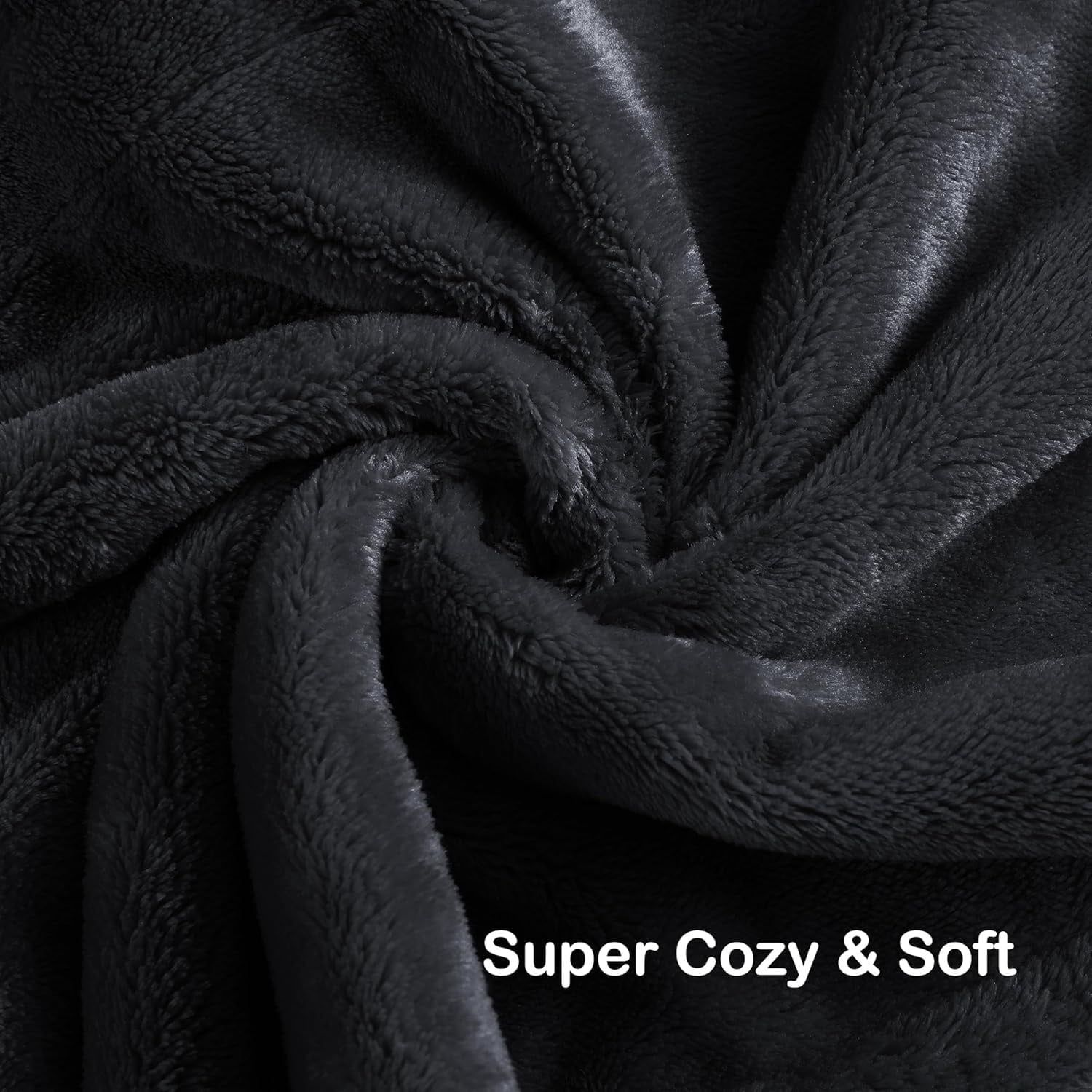 Electric Heated Blanket Full Size 72"x84", Cozy Large Oversized, 4 Heating Levels &amp; 10 Hours Auto Off, Cozy for Bed, Sofa, &amp; Office, Machine Washable, Black