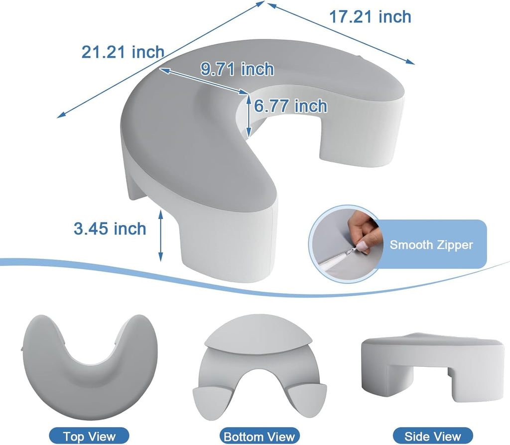 Side Sleeper Pillow for Adults, Side Sleeper Pillow with Arm Holes -arm Pillow, 2Pcs Pillowcase, Ergonomic Memory Foam Pillow for Cervical, Neck, Shoulder &amp; Rotator Cuff Pain Relief