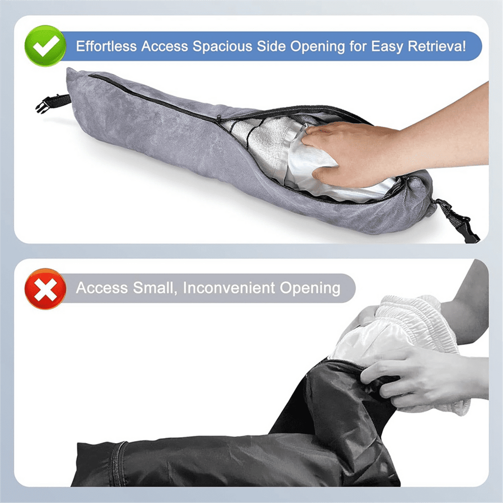 2Pack Stuffable Travel Pillow for Extra Luggage, Velvet Travel Neck Pillow with Ad G3235