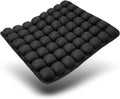 Air Inflatable Travel Seat Cushion, Portable Breathable Comfort Cushion, 56 Air Bubble Design for Airplane, Car, Office Chairs &amp; Home Living – Lightweight &amp; Ergonomic Support,18” x 16” (Black)