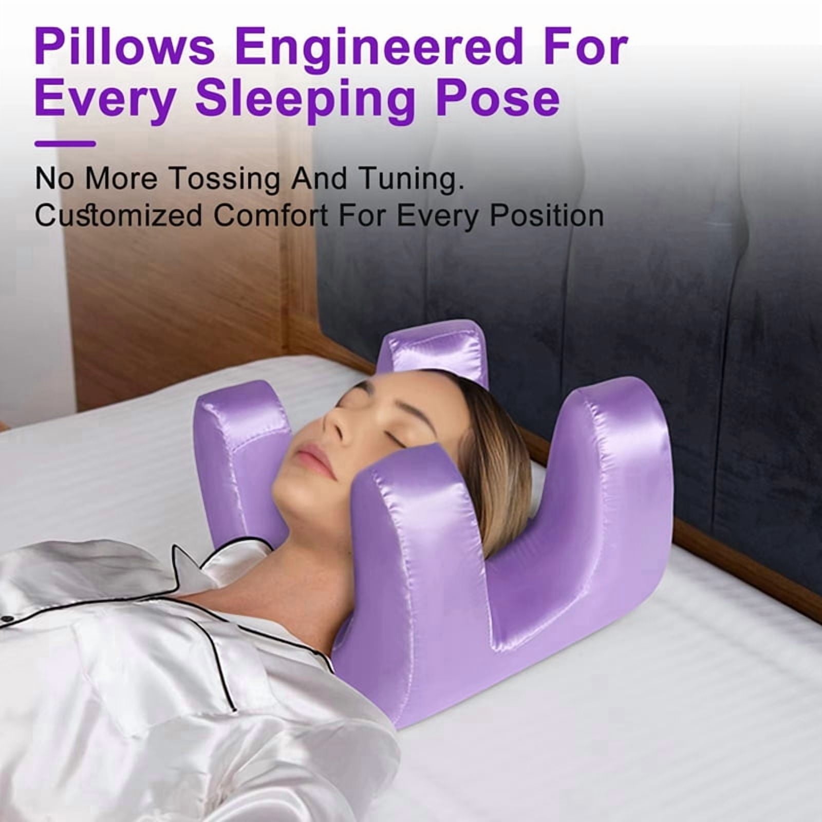 Face Pillow for Wrinkles Anti-Wrinkles-Aging Beauty Soft Memory Foam Back or Side Sleeping