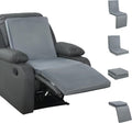 3-in-1 Recliner Seat Cushion with Lumbar Support Pillow &amp; Footrest, Multi-Functional Adjustable Height 2" to 6" for You to Choose, Non-Slip Foam Chair Cushion for Elderly, Light Grey