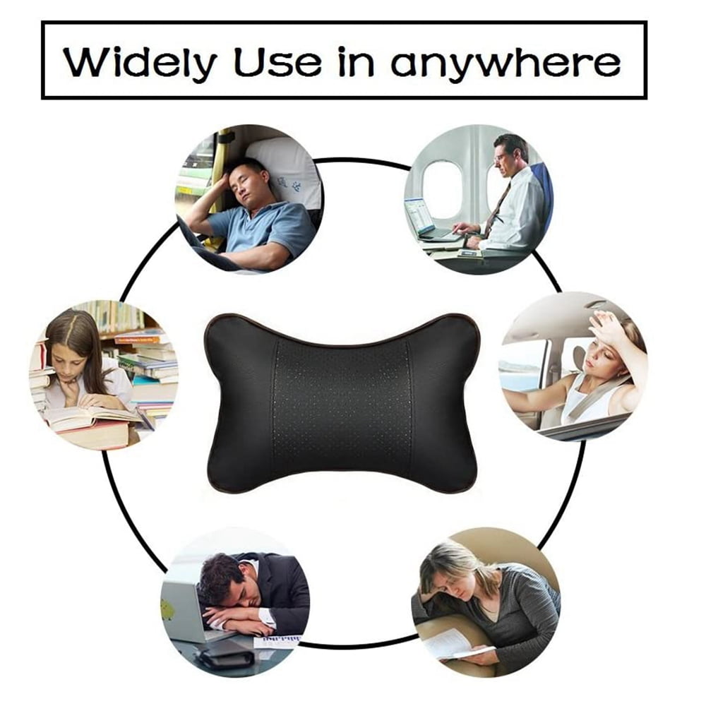 2Pcs Car Neck Pillow Breathable Head Rest Cushion Neck Support Headrest Comfortable Soft for Travel