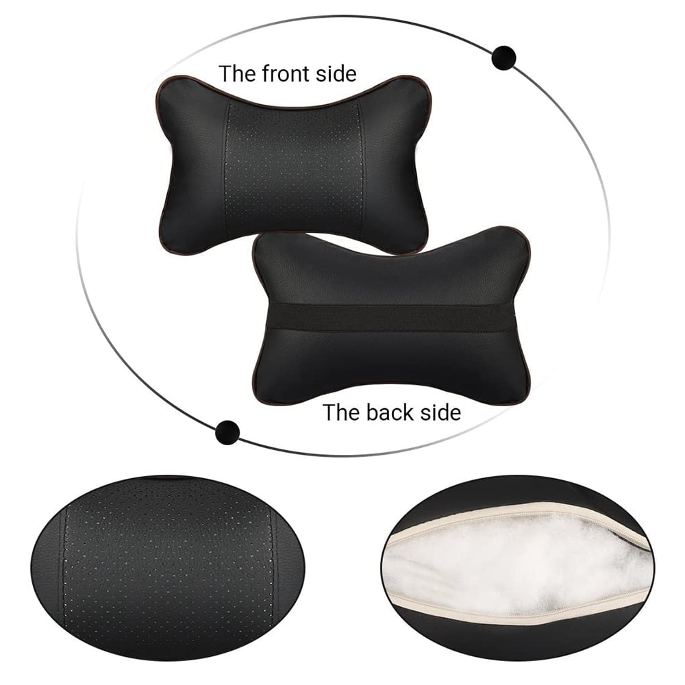 2Pcs Car Neck Pillow Breathable Head Rest Cushion Neck Support Headrest Comfortable Soft for Travel