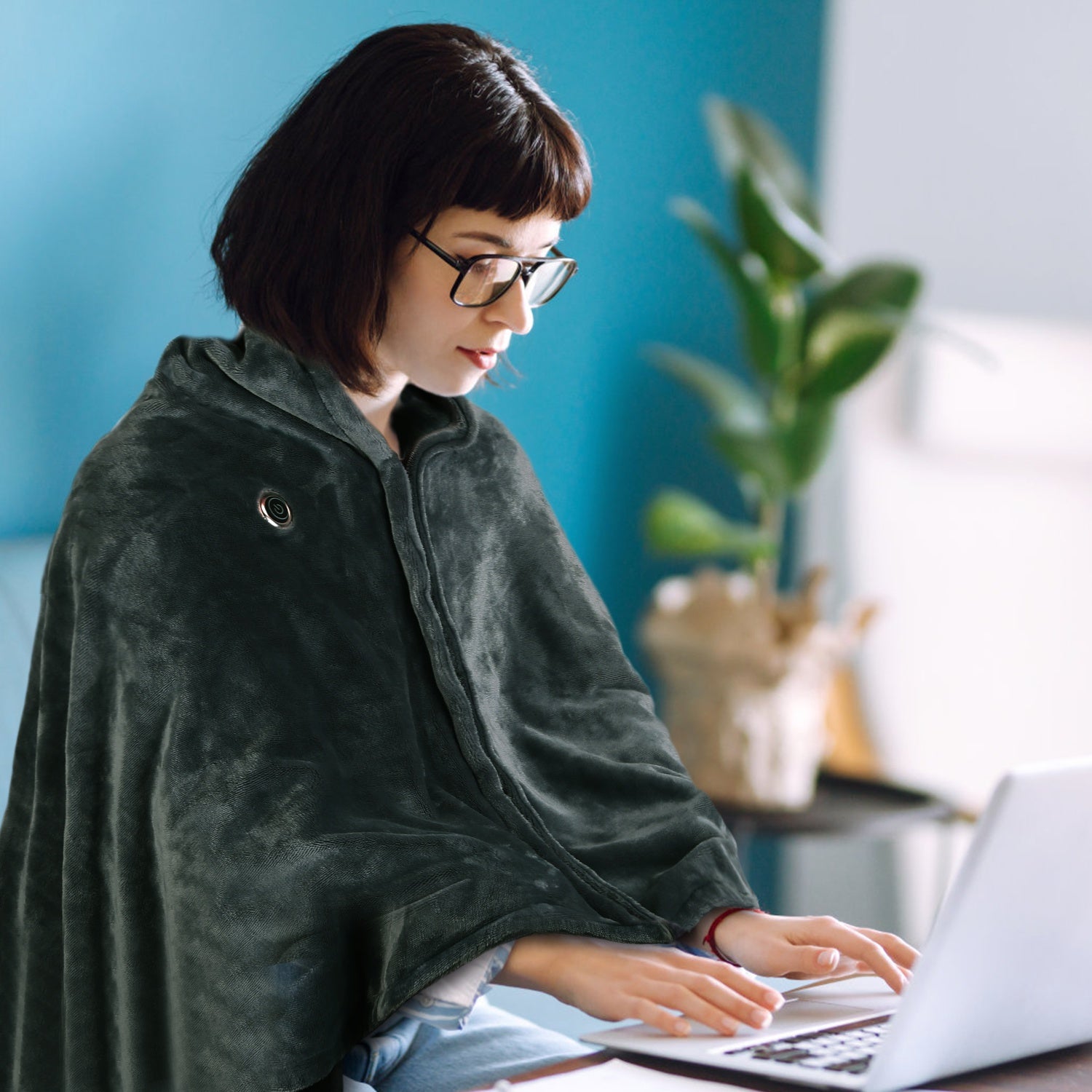 59"x31" Cordless Heated Blanket Battery Operated Portable Electric Heated Shawl 3 Temp Wearable Heating Blanket for Indoor Outdoor