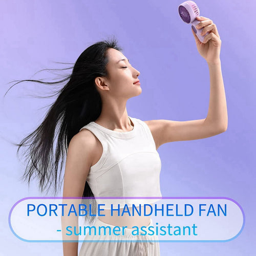 2Pack Portable Handheld Mini Fan, USB Rechargeable Personal Fan with 3 Speeds for Travel/Camping/Outdoor