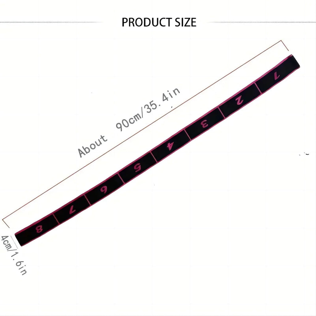Fitness Resistance Band for Stretching and Yoga,Number Resistance Band,Fitness Resistance Bands with Numbers,Fitness Resistance Bands Numbered,Divided Into Different Tiers, Levels