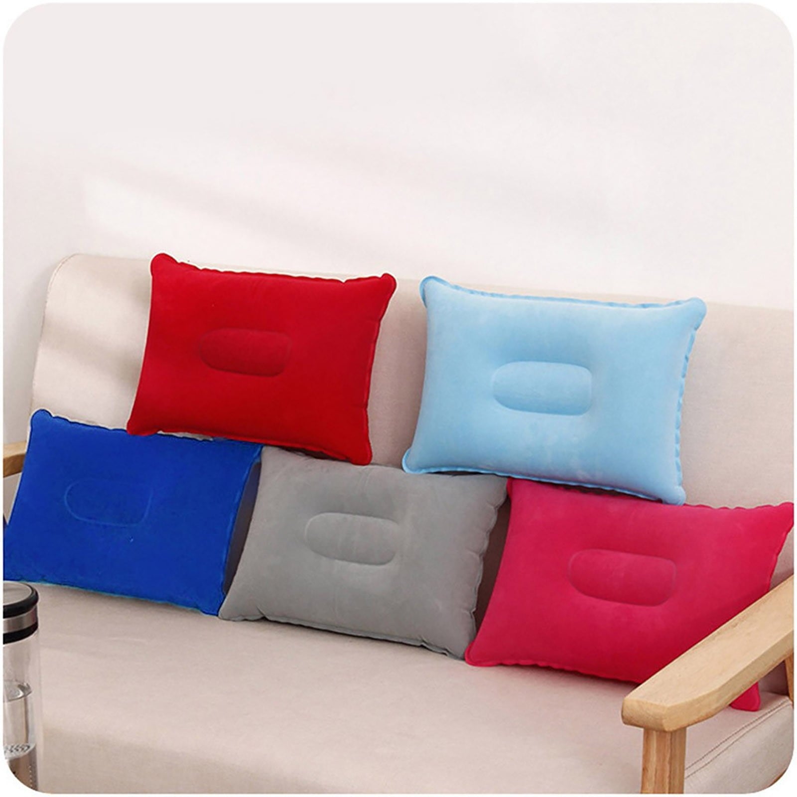 Inflatable Camping Pillow, 9.4 X13.6 Inch Ultra Light Backpacking Pillow, Portable Sleeping Pillow for Hiking, Outdoor, Travel, Picnic 4PCS