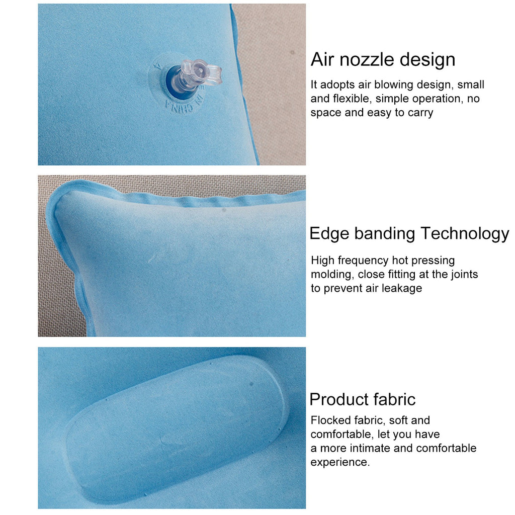 Inflatable Camping Pillow, 9.4 X13.6 Inch Ultra Light Backpacking Pillow, Portable Sleeping Pillow for Hiking, Outdoor, Travel, Picnic 4PCS