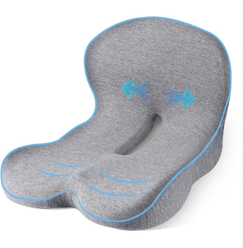 Trucker seat Cushions for Long Sitting, semi Truck seat Cushion with Lumbar Support, Truck seat Cushion for Back Pain and Supporting The HIPS, Trucker Essentials