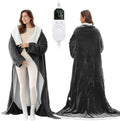 Wearable Heated Blanket Portable with Sleeves &amp; Foot Pocket - Electric Snuggle Throw Blanket, 8 Heat Settings, 1-12H Auto Shut-Off, 50"x70"+14" Electric Blanket, for Her/Him/Family