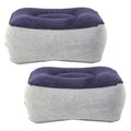 2pcs Inflatable Travel Foot Rest Adjustable Flocking Pillow Portable Soft Leg Cushion for Office Desk Car Chair Airplane