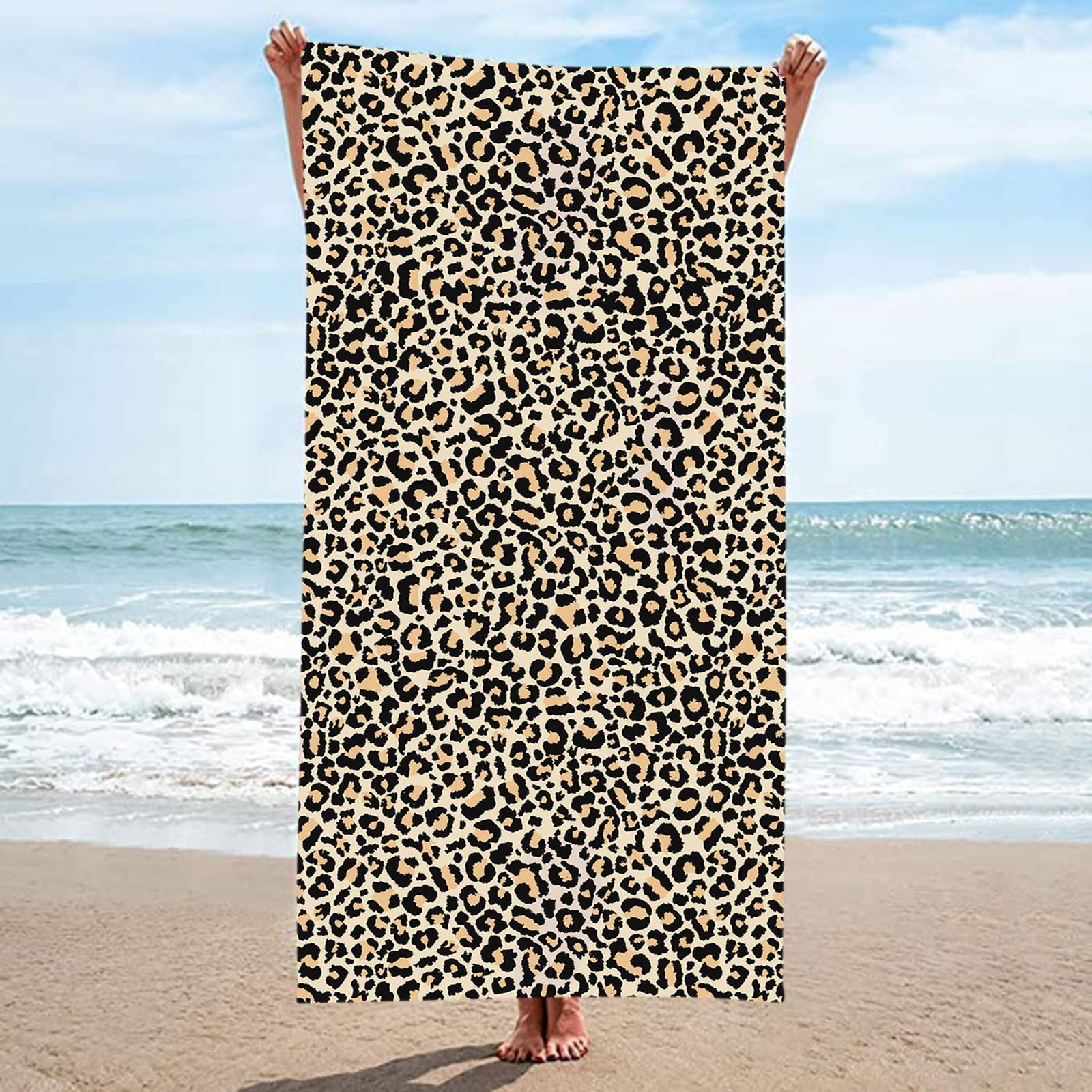 Autumn Bathroom Towels Hand Towels Microfiber Beach Towel Leopard Pattern Bath Towel Sand Proof Beach Blanket Travel Multipurpose Towel 75 X 150 Cm Dark Hand Towel Organic Cotton Hand Towels